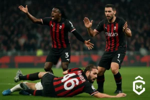Clamorous foul on Gabbia, Milan protests
