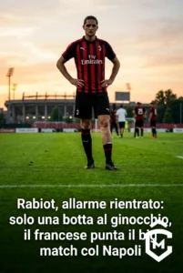 Rabiot, allarme rientrato: solo una botta al ginocchio, il francese punta il big match col Napoli