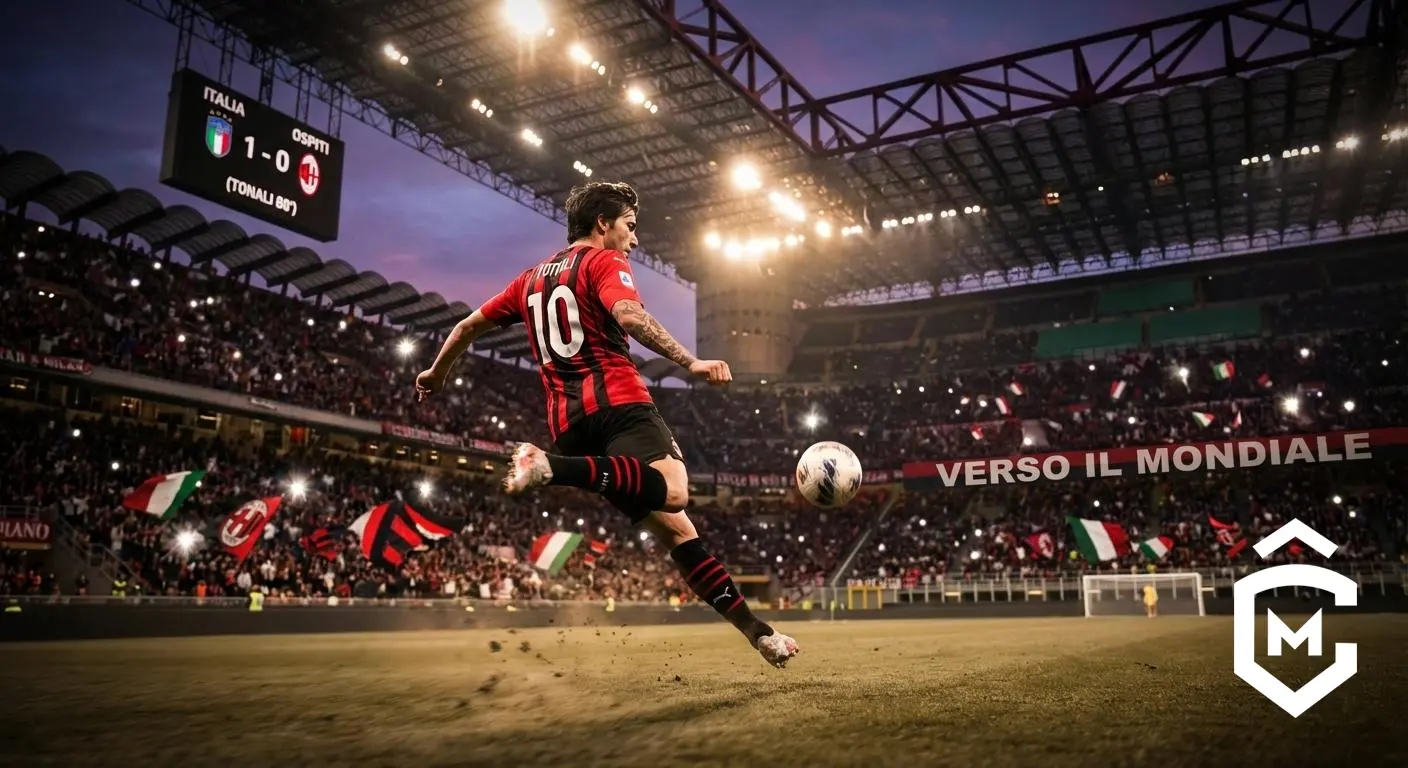 Tonali trascina l’Italia ai playoff Mondiali: gol, assist e il Milan sempre nel cuore