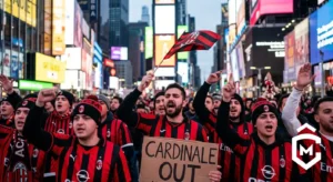 AC Milan fans take the protest to Times Square: a message for Cardinale in the heart of New York