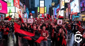 Tifosi del Milan a Times Square: protesta contro Cardinale nel cuore di New York